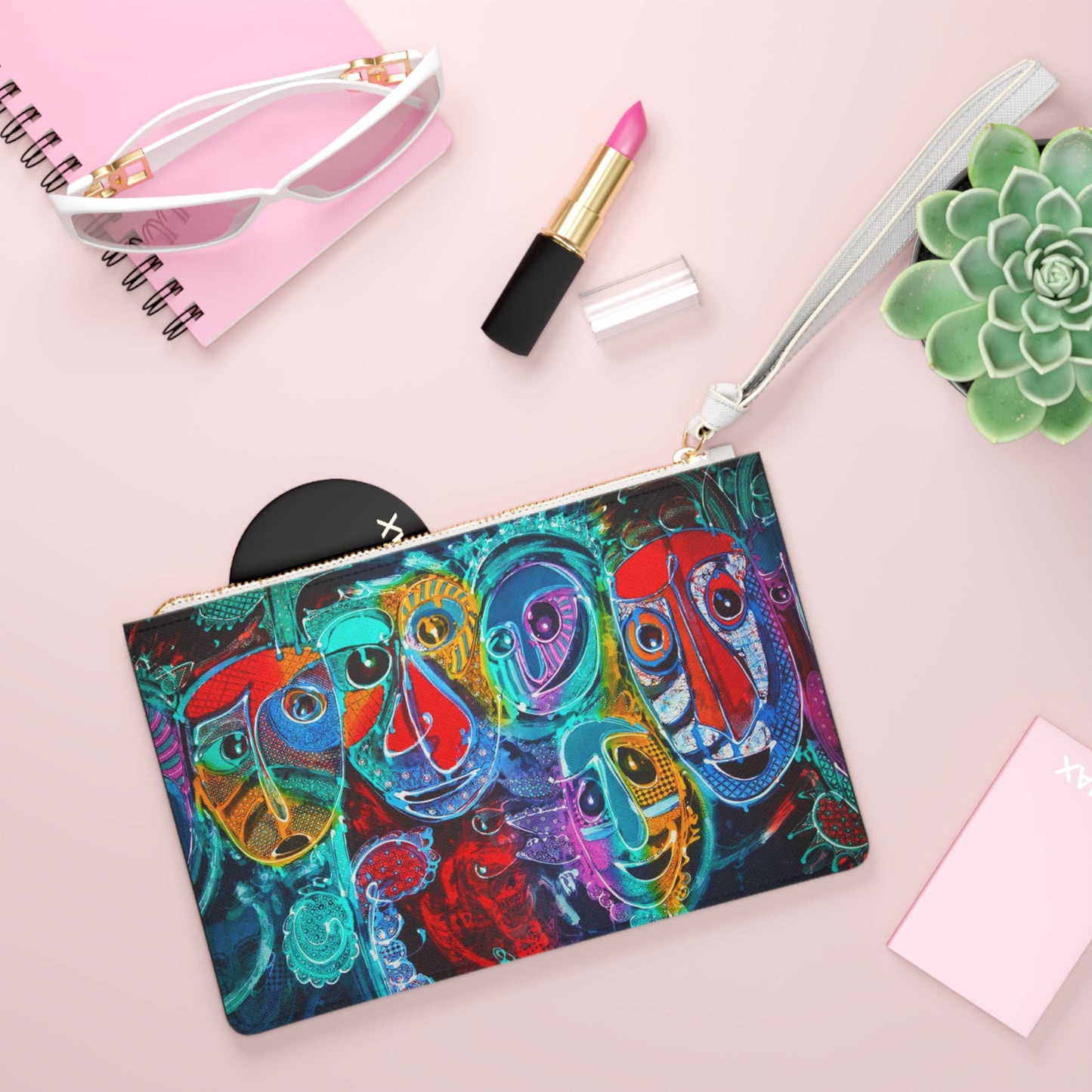 Bandung Art Clutch Bag - Unique Colorful Design for Parties