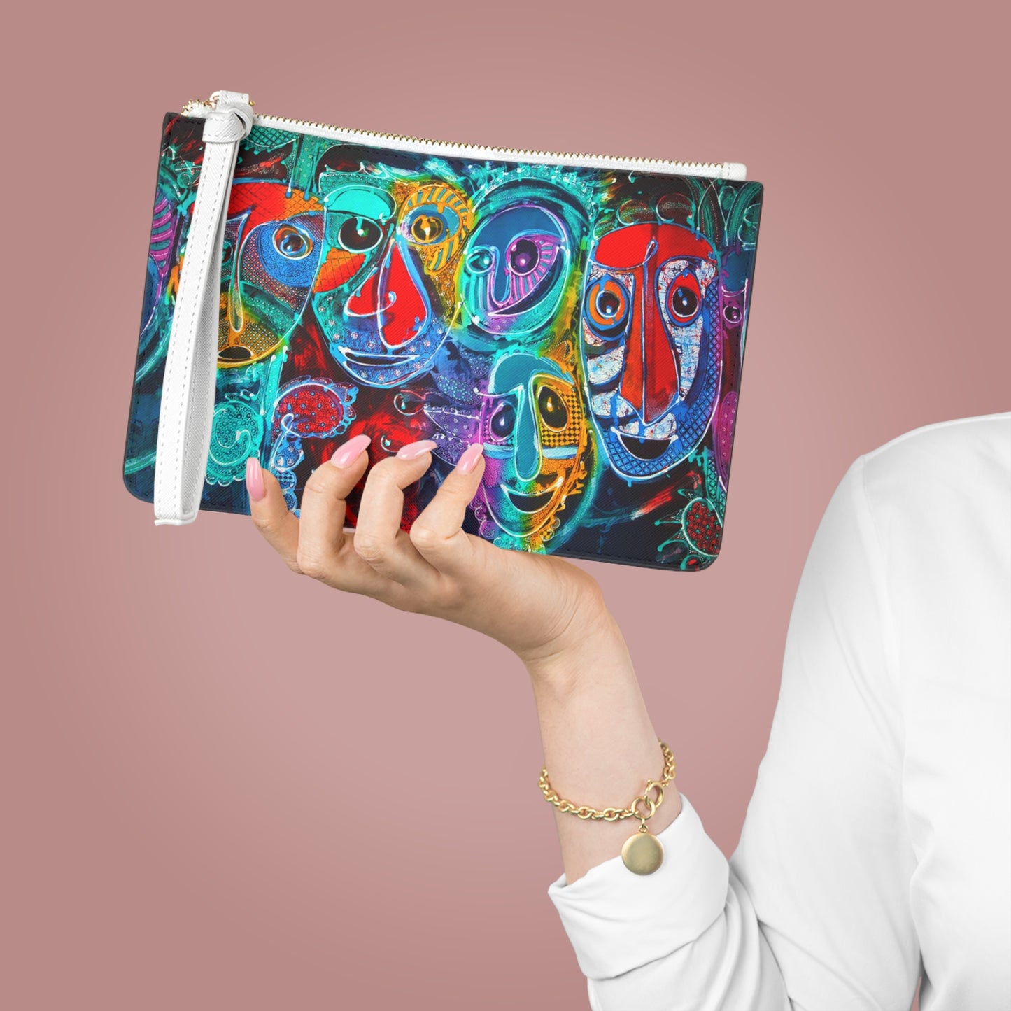 Bandung Art Clutch Bag - Unique Colorful Design for Parties