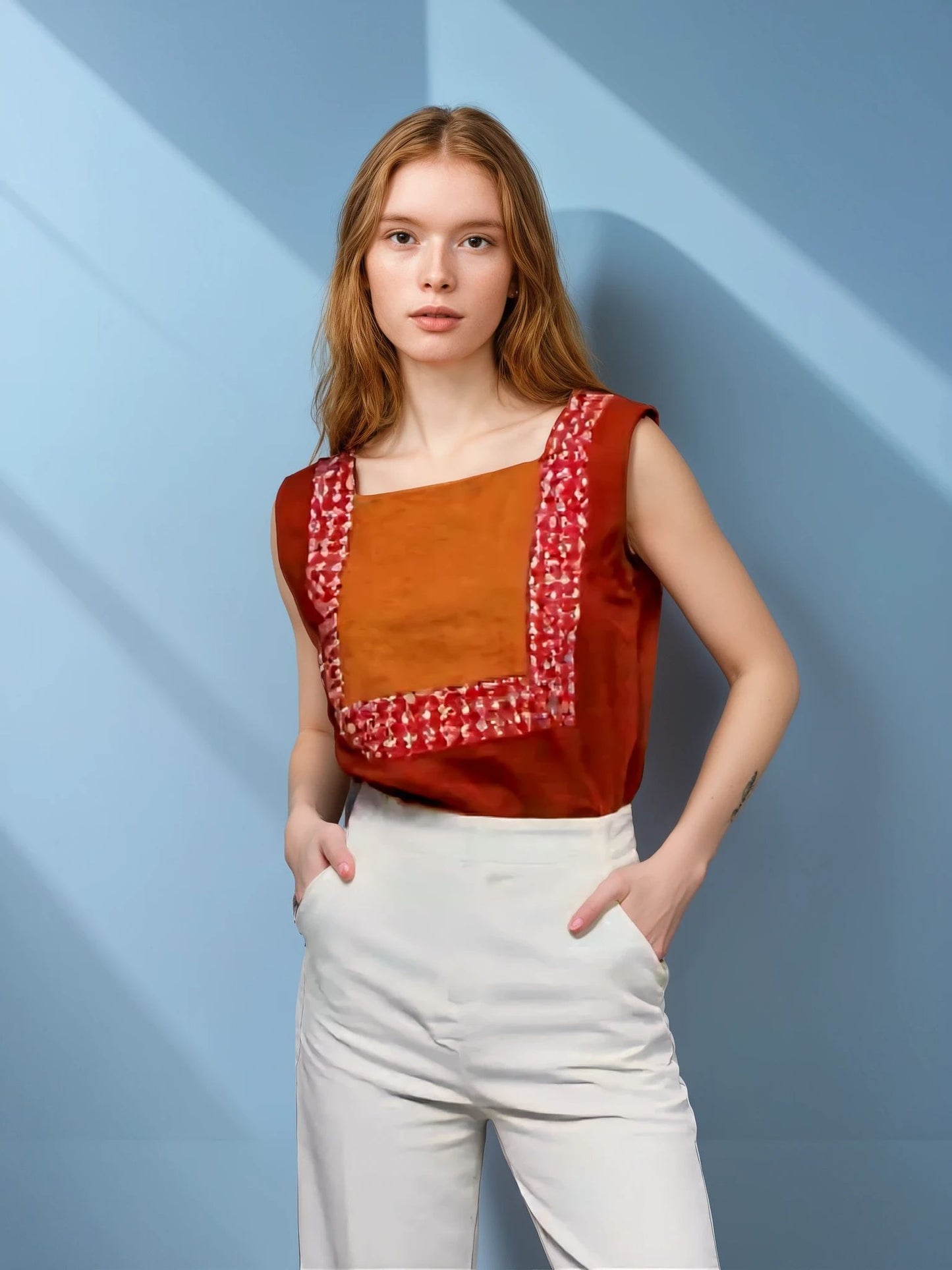 Kemeja Tanpa Lengan Dessy