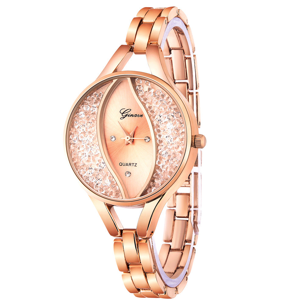 Fashionable Quartz Watch and Bracelet Set for Women