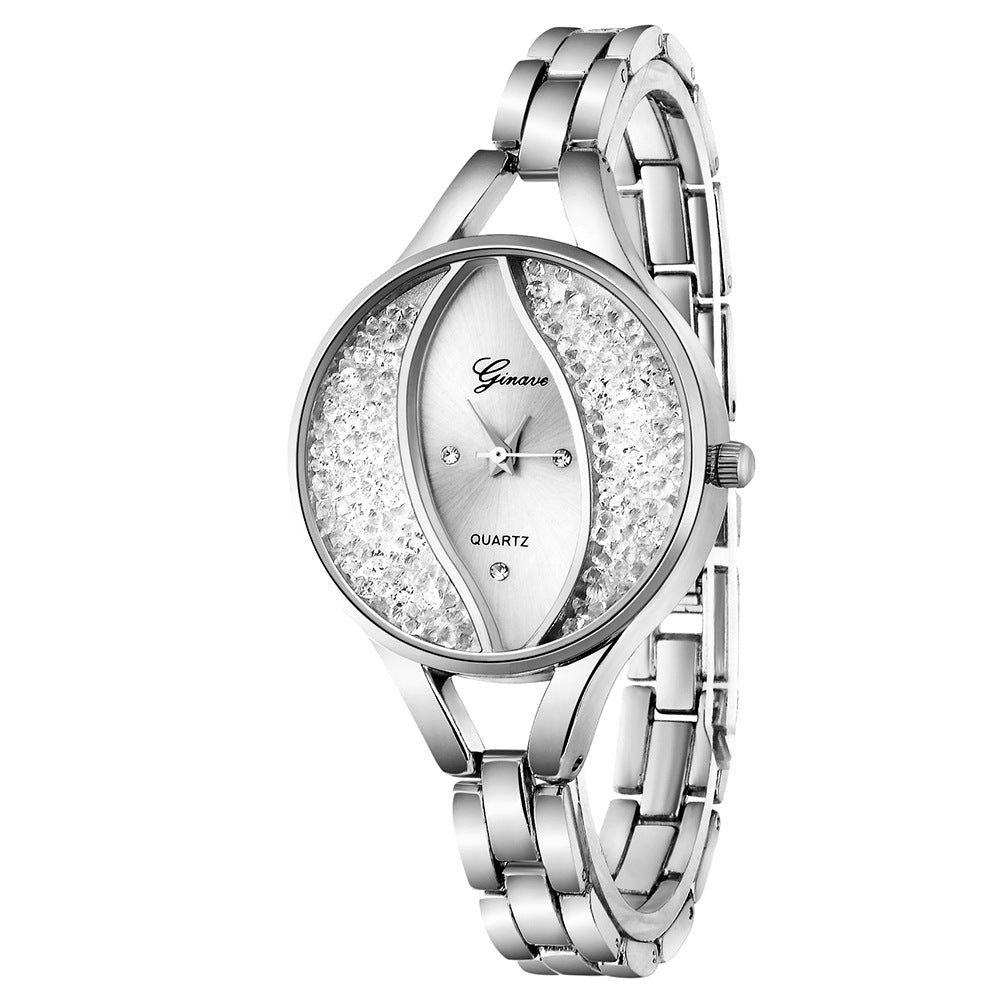 Fashionable Quartz Watch and Bracelet Set for Women