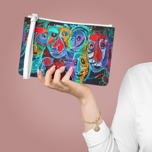 Bandung Art Clutch Bag - Unique Colorful Design for Parties