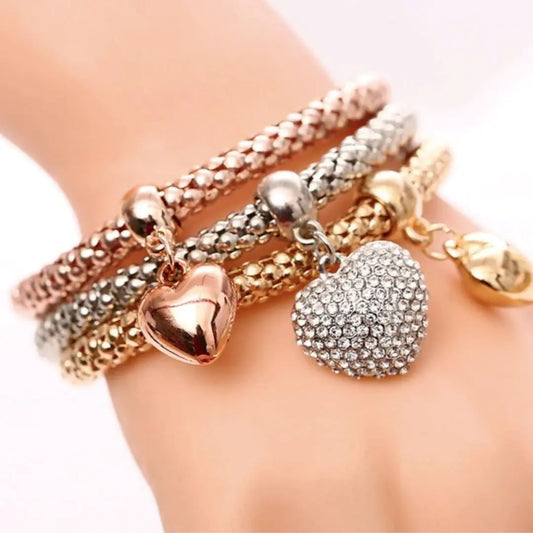 Bracelet Set- Bubble Hearts