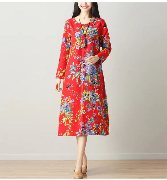 Sulawesi Style Cotton Linen Dress