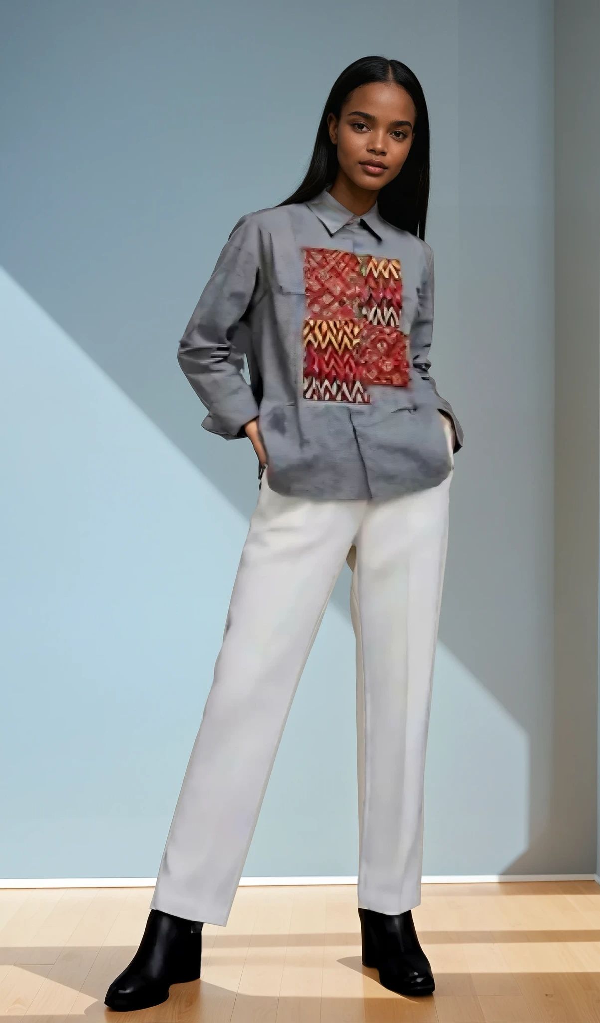 Blus Shelly dengan Lengan Panjang
