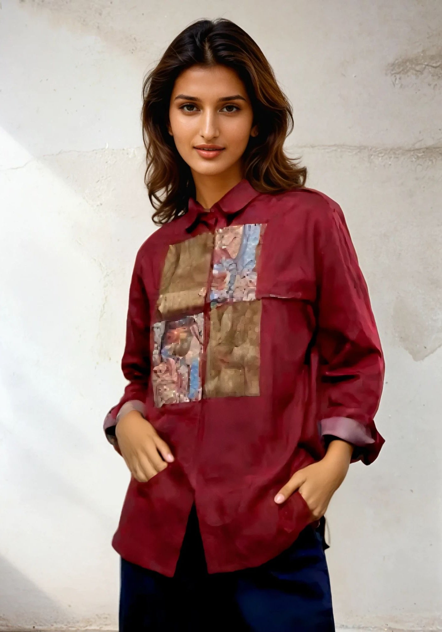 Blus Kintamani Lengan Panjang
