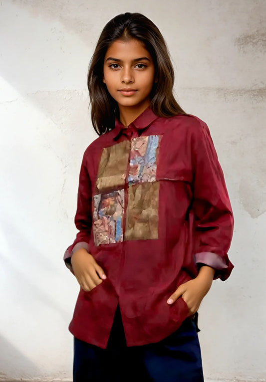 Blus Kintamani Lengan Panjang