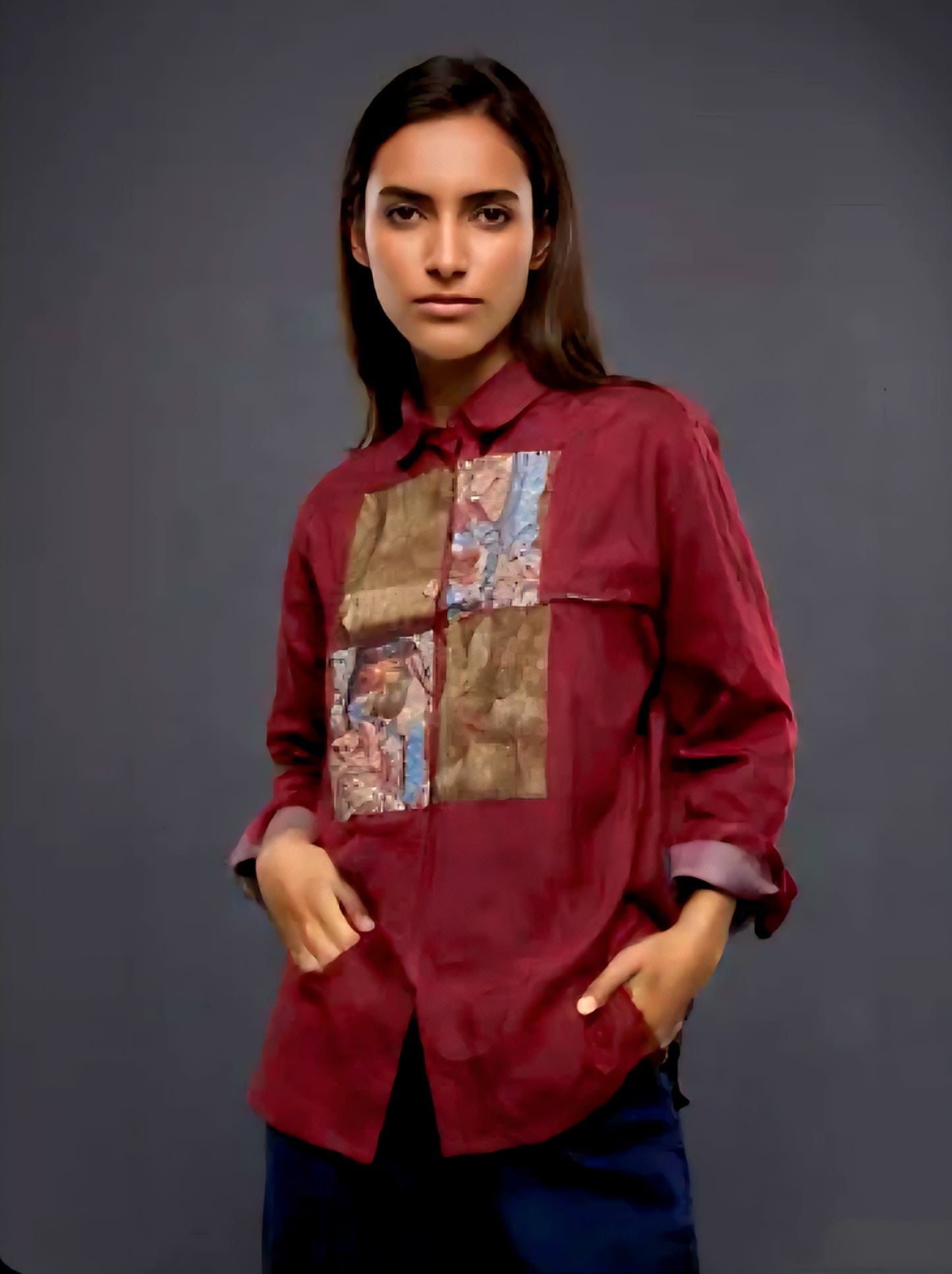 Blus Kintamani Lengan Panjang